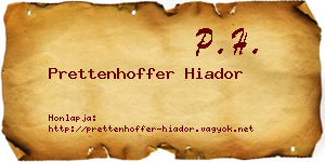 Prettenhoffer Hiador névjegykártya